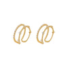 Wholesale Women's Geometric Copper Gold Plated Zircon Nonpierced Ear Clips