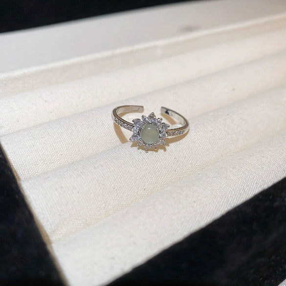 Wholesale Women's Geometric Copper Light Luxury Ring With Real Gold Electroplated