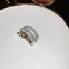 Wholesale Women's Geometric Copper Light Luxury Ring With Real Gold Electroplated