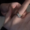 Wholesale Women's Geometric Copper Light Luxury Ring With Real Gold Electroplated