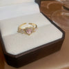 Wholesale Women's Geometric Copper Light Luxury Ring With Real Gold Electroplated