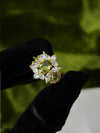 Wholesale Women's Geometric Copper Light Luxury Ring With Real Gold Electroplated