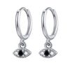 Wholesale Women's Geometric Copper Plated With Real Gold Devil's Eye Earrings
