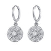 Wholesale Women's Geometric Copper Plated With Real Gold Devil's Eye Earrings