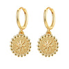 Wholesale Women's Geometric Copper Plated With Real Gold Devil's Eye Earrings