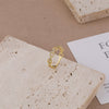 Wholesale Women's Geometric Copper Real Gold Plated Diamond Ring Retro Simple Jewelry
