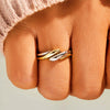 Wholesale Women's Geometric Copper Ring With Electroplating Niche Style