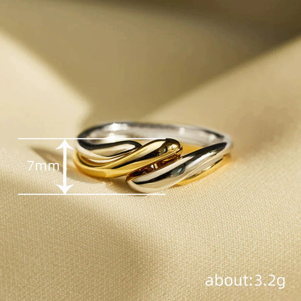 Wholesale Women's Geometric Copper Ring With Electroplating Niche Style