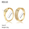 Wholesale Women's Geometric Copper Ring With Microencrusted Diamond And Electroplating Stylish Simple Ins Style