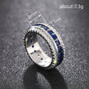Wholesale Women's Geometric Copper Ring With Microinlaid Zirconia Design