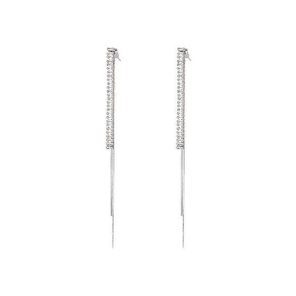 Wholesale Women's Geometric Copper Zircon Earrings Niche Light Luxury Design