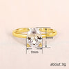Wholesale Women's Geometric Copper Zircon Inlaid Oval Ring Jewelry