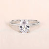 Wholesale Women's Geometric Copper Zircon Inlaid Oval Ring Jewelry