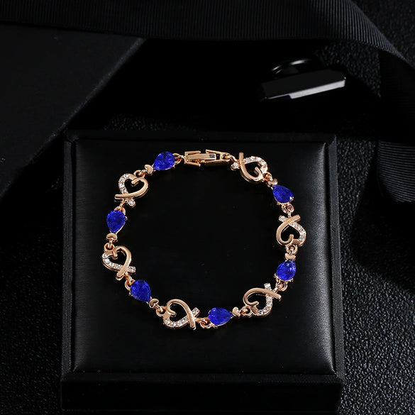 Wholesale Women's Geometric Copper Zircon Woven Claw Chain Bracelet Set With Diamonds