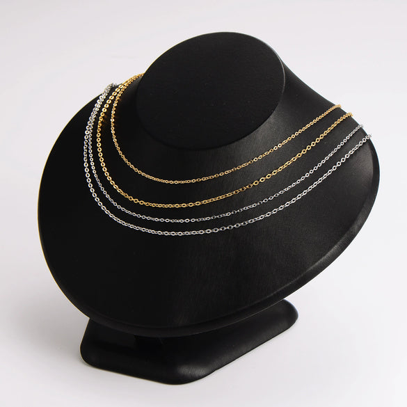Wholesale Women's Geometric Cross Chain Necklace Titanium Steel Electroplated