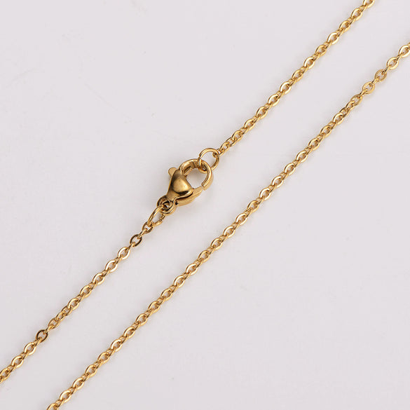 Wholesale Women's Geometric Cross Chain Necklace Titanium Steel Electroplated