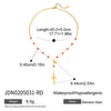 Wholesale Women's Geometric Cross Long Yshaped Necklace Electroplated Titanium Steel And Stainless Steel Jewelry