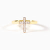 Wholesale Women's Geometric Cross Ring S925 Sterling Silver Dyed Black Electroplated