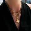 Wholesale Women's Geometric Cross Stainless Steel Electroplated Necklace