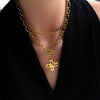 Wholesale Women's Geometric Cross Stainless Steel Electroplated Necklace