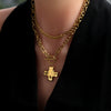 Wholesale Women's Geometric Cross Stainless Steel Electroplated Necklace