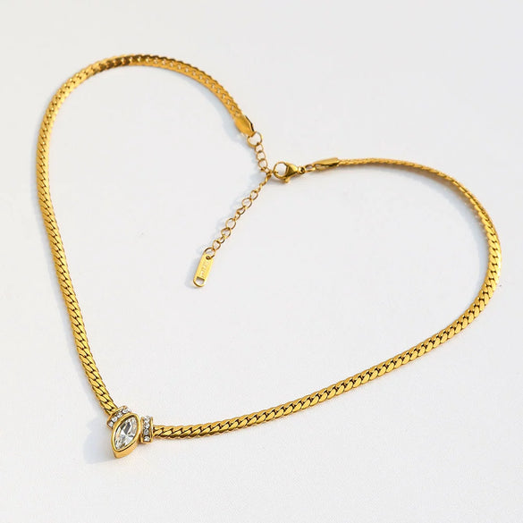 Wholesale Women's Geometric Cross Stainless Steel Electroplated Necklace