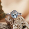 Wholesale Women's Geometric Crystal Ring Set With Gemstones S925 Sterling Silver Natural Color Topaz Amethyst
