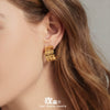 Wholesale Women's Geometric Cshaped Stainless Steel Electroplated Earrings Niche Design