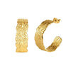 Wholesale Women's Geometric Cshaped Titanium Steel And Stainless Steel Earrings With Vacuum Real Gold Plating