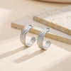Wholesale Women's Geometric Cshaped Titanium Steel And Stainless Steel Earrings With Vacuum Real Gold Plating