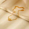Wholesale Women's Geometric Daisy Pendant Stainless Steel 18K Gold Plated Bracelet Highend Jewelry