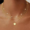Wholesale Women's Geometric Diamond Design Sterling Silver Round Pendant Cross Chain Necklace