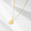 Wholesale Women's Geometric Diamond Design Sterling Silver Round Pendant Cross Chain Necklace
