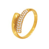 Wholesale Women's Geometric Diamond Index Finger Ring Made Of Stainless Steel And Zircon With 18K Gold Electroplating