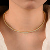 Wholesale Women's Geometric Diamond S925 Sterling Silver Goldplated Tennis Necklace