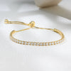 Wholesale Women's Geometric Diamond S925 Sterling Silver Telescopic Adjustable Tennis Bracelet Hand Jewelry