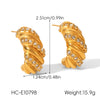 Wholesale Women's Geometric Diamond Stainless Steel Earrings