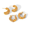 Wholesale Women's Geometric Diamond Stainless Steel Earrings