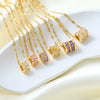 Wholesale Women's Geometric Diamond Stainless Steel Lip Chain Necklace