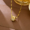 Wholesale Women's Geometric Diamond Stainless Steel Lip Chain Necklace