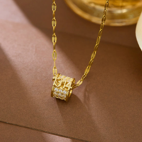 Wholesale Women's Geometric Diamond Stainless Steel Lip Chain Necklace