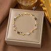 Wholesale Women's Geometric Diamondencrusted Copper Branch Bracelet Luxury Jewelry