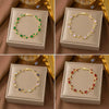 Wholesale Women's Geometric Diamondencrusted Copper Branch Bracelet Luxury Jewelry