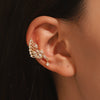 Wholesale Women's Geometric Diamondstudded Alloy 14K Gold Earrings In Light Luxury Style