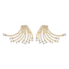 Wholesale Women's Geometric Diamondstudded Alloy 14K Gold Earrings In Light Luxury Style