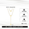 Wholesale Women's Geometric Doublelayer Clover Necklace Electroplated With 18K Gold Calendering Chain