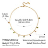 Wholesale Women's Geometric Doublelayer Necklace With Zircon Inlay Stainless Steel 18K Real Gold Plated Jewelry
