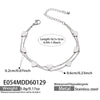 Wholesale Women's Geometric Doublelayered Heart Stainless Steel 18K Gold Plated Bracelet