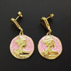 Wholesale Women's Geometric Dripping Oil Enamel Stainless Steel Earrings