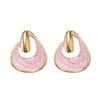 Wholesale Women's Geometric Dripping Oil Stainless Steel Earrings